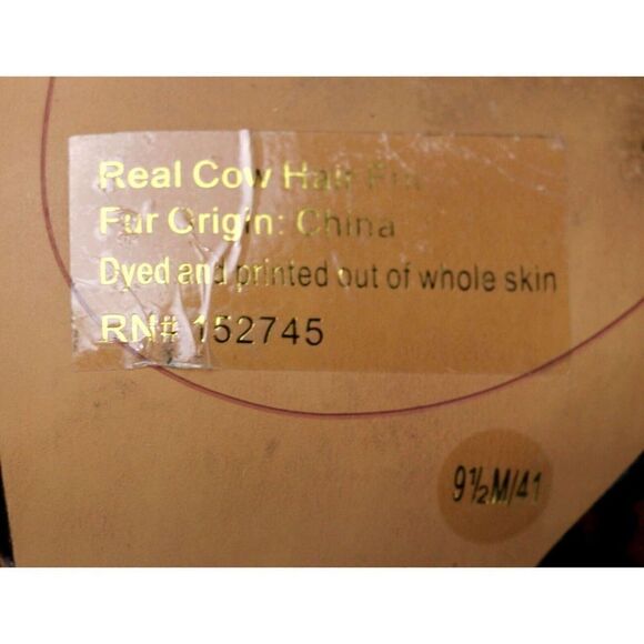 1. STATE BLACK BROWN CALF FUR ANIMAL PRINT MID HEEL POINTED TOE PUMP SHOES 9.5 M - Picture 12 of 14